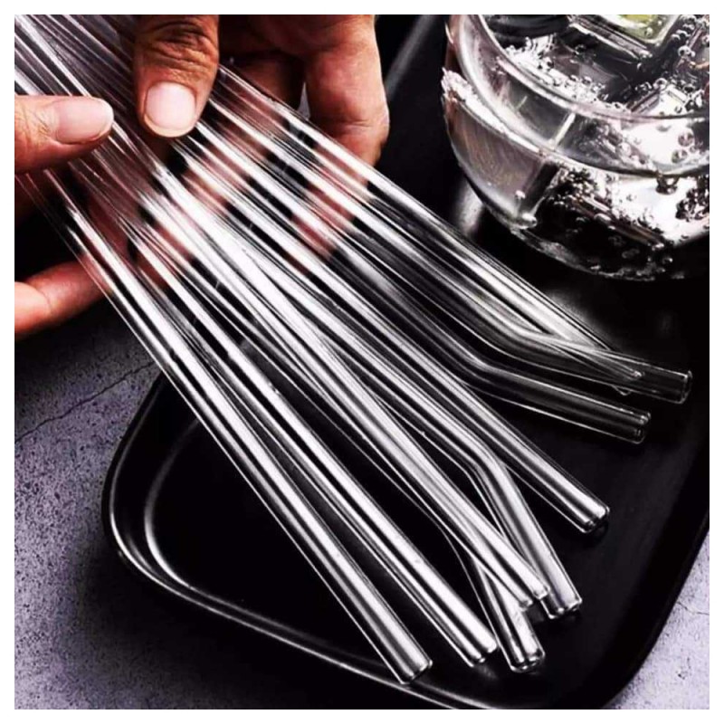 ⁦مصاصة زجاجية شفاف قابلة لإعادة الاستخدام قطعة واحدة⁩ - الصورة ⁦1⁩