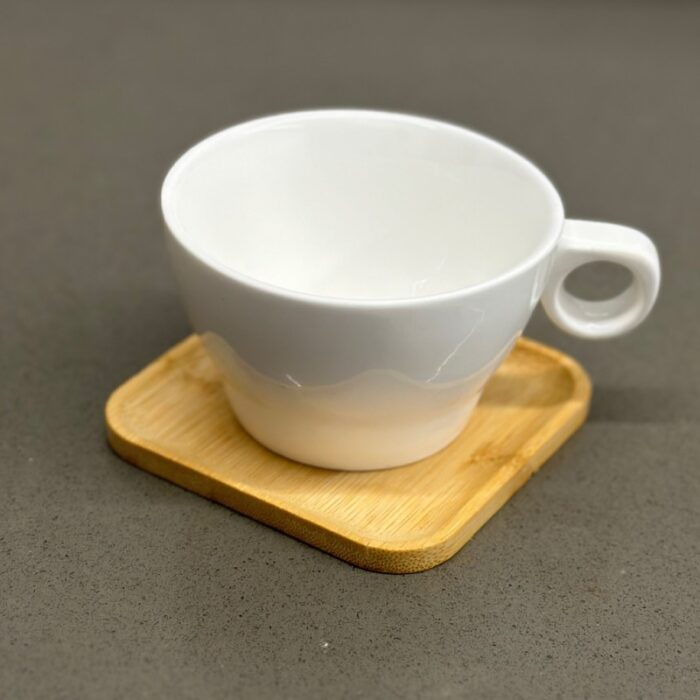 ⁦طقم كوستر خشب 6قطع مربع⁩ - الصورة ⁦6⁩