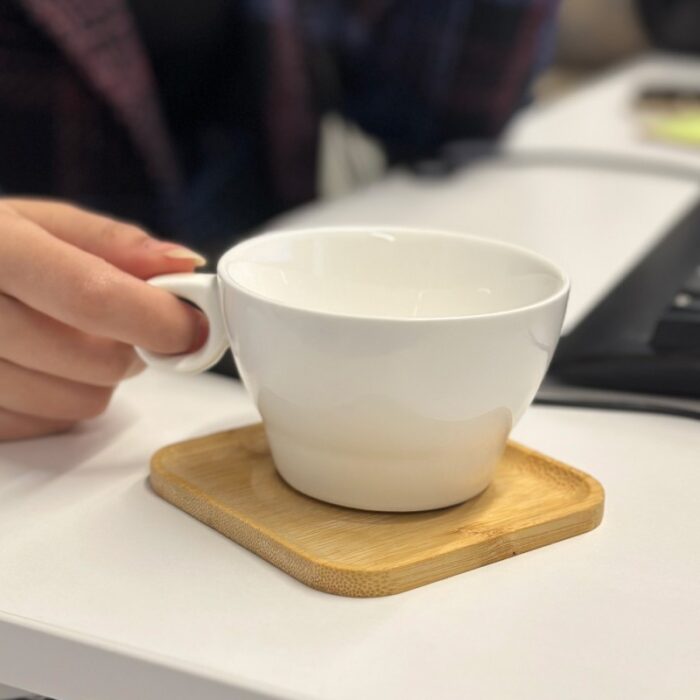 ⁦طقم كوستر خشب 6قطع مربع⁩ - الصورة ⁦9⁩