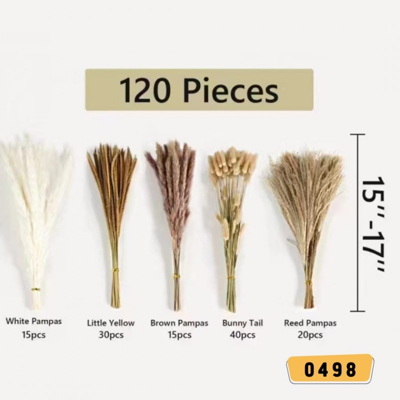 10321558_67db75a9b0bef ورد سنابل و ريش ديكور 120 قطعه 0498 - الصورة 1