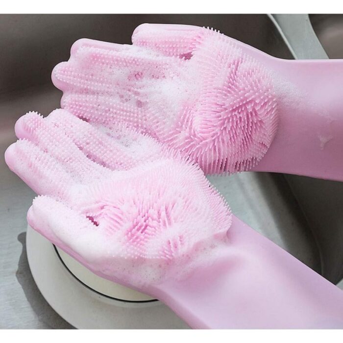 ⁦زوج كفوف جلي سيلكيون ثقيل⁩ - الصورة ⁦4⁩