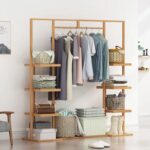 ⁦ستاند ملابس خشب جناحين 118*40*158 سم 0704⁩ - الصورة ⁦2⁩