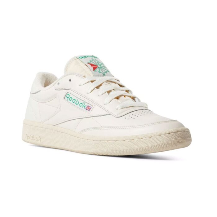 ⁦Reebok Unisex' Club C 85 Vintage Shoes - Chalk- حذاء ريبوك كلوب سي 85 فانتيج للجنسين لون أبيض طحيني⁩ - الصورة ⁦4⁩
