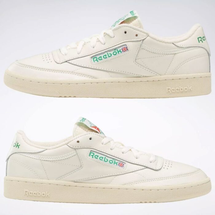 ⁦Reebok Unisex' Club C 85 Vintage Shoes - Chalk- حذاء ريبوك كلوب سي 85 فانتيج للجنسين لون أبيض طحيني⁩ - الصورة ⁦6⁩