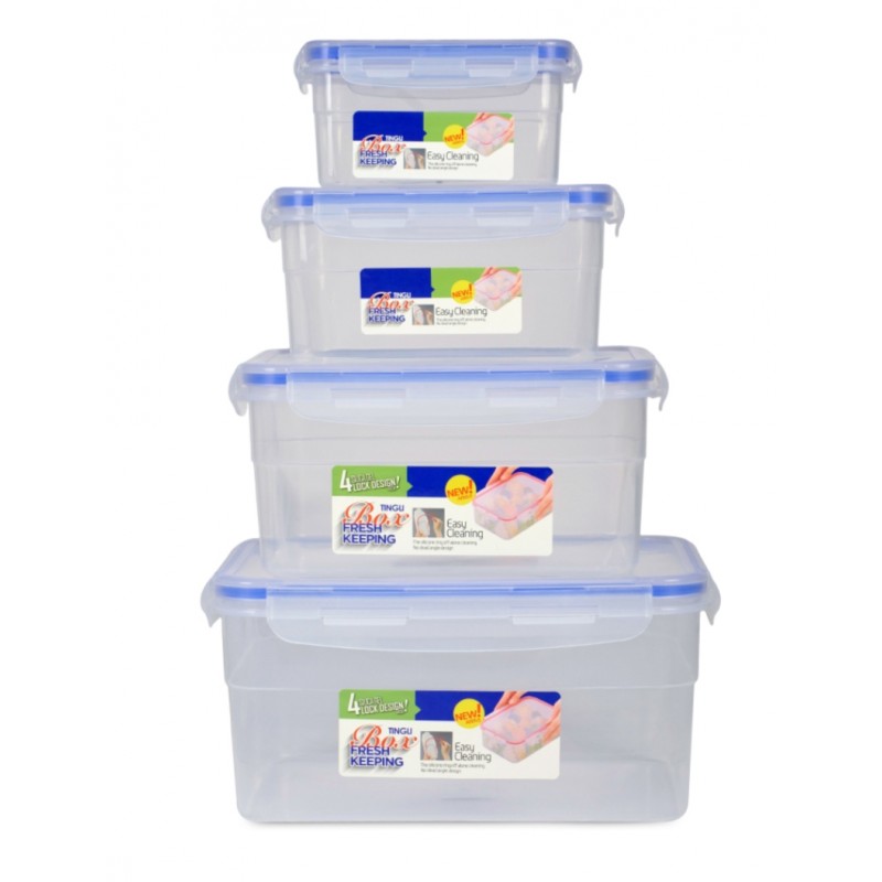 ⁦طقم 4 تبرويرات بلاستيك كبس بأربعة أحجام⁩ - الصورة ⁦1⁩