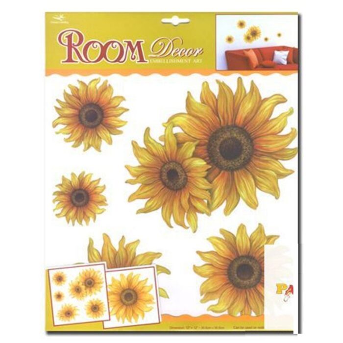 ⁦ستيكر لاصق بتصميم على شكل ورد أصفر لتزيين المنزل والأجهزة الكهربائية⁩ - الصورة ⁦3⁩