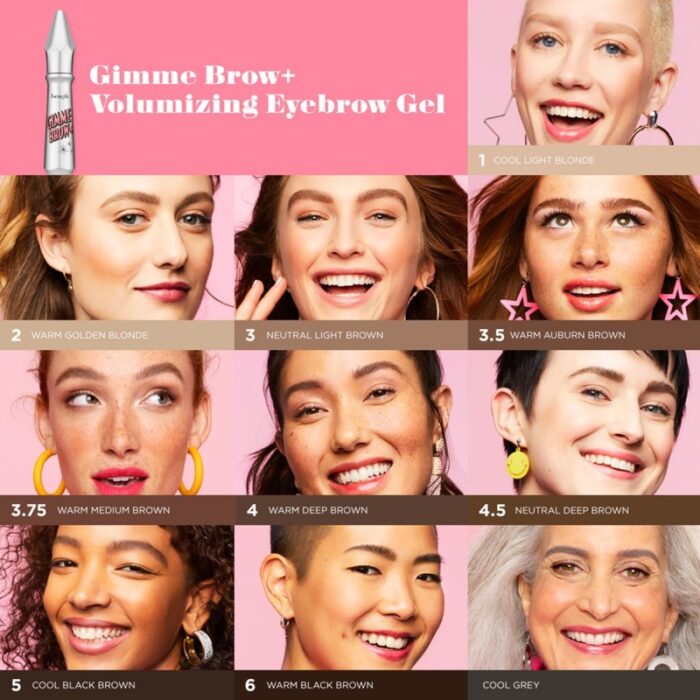 ⁦Benefit Cosmetics Gimme Brow+ Volumizing Eyebrow Gel 4 Mini Warm Deep Brown - جل حواجب جيمي ميني براو + بني غامق دافئ 4⁩ - الصورة ⁦7⁩
