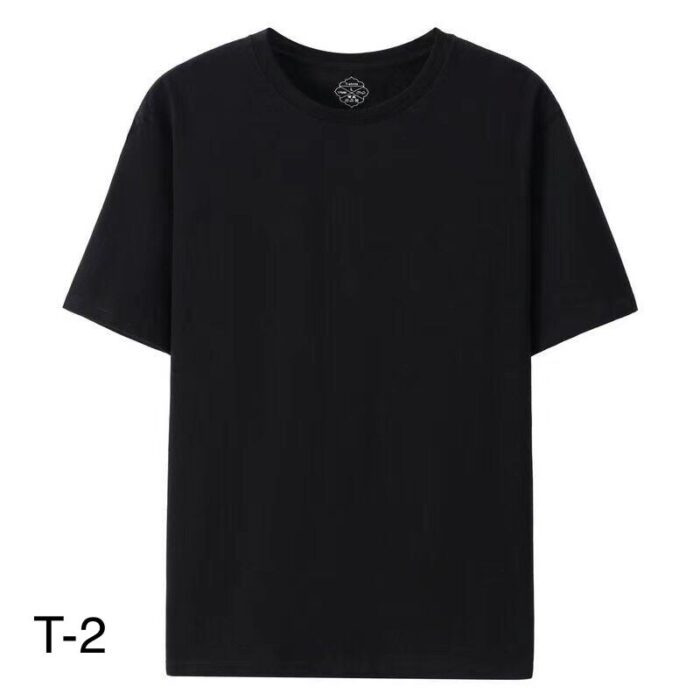 10322266_67db781cbe2c5 تيشيرت شبابي قطن قبة دائرية لون اسود - الصورة 1