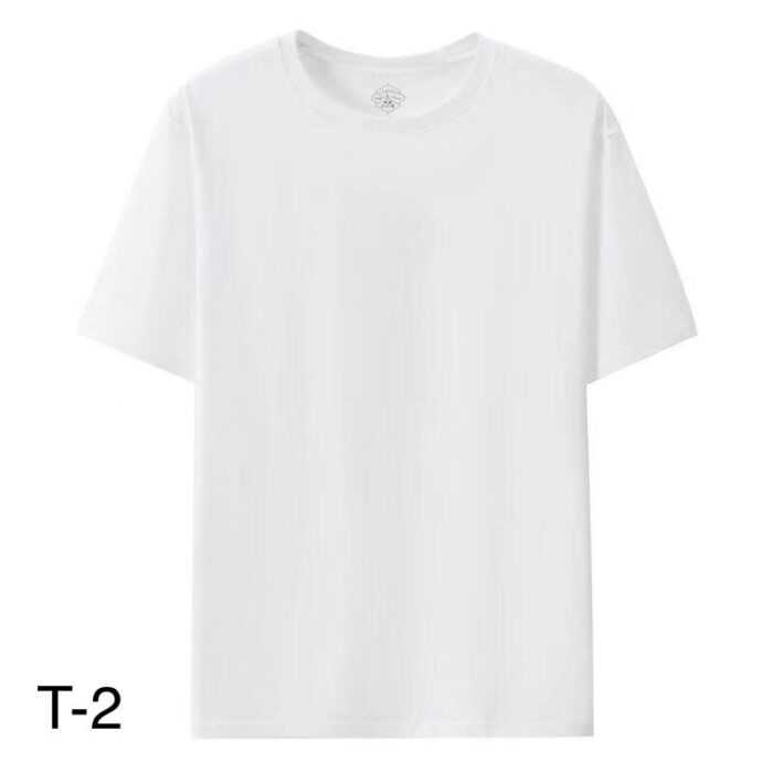 10322269_67db78251918f تيشيرت شبابي قطن قبة دائرية لون أبيض - الصورة 1