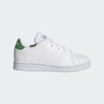 adidas Unisex Advantage K Lifestyle Court Lace Shoes - White- حذاء اديداس أدفانتدج  كيه لايف ستايل كورت للجنسين لون أبيض