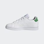 ⁦adidas Unisex Advantage K Lifestyle Court Lace Shoes - White- حذاء اديداس أدفانتدج  كيه لايف ستايل كورت للجنسين لون أبيض⁩ - الصورة ⁦4⁩