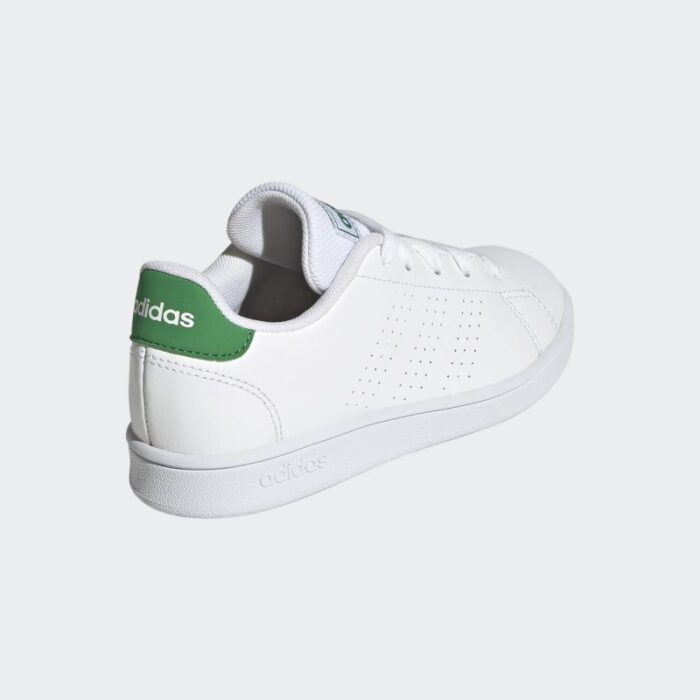 ⁦adidas Unisex Advantage K Lifestyle Court Lace Shoes - White- حذاء اديداس أدفانتدج  كيه لايف ستايل كورت للجنسين لون أبيض⁩ - الصورة ⁦6⁩