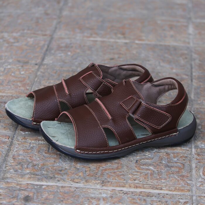⁦صندل شبابي لون بني للرجال⁩ - الصورة ⁦4⁩