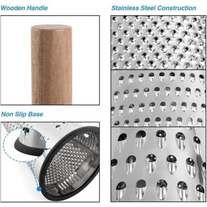 ⁦مبشرة هرم مع يد خشب وقاعدة سيلكون⁩ - الصورة ⁦4⁩