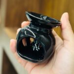 ⁦مبخرة حجم صغير بورسلان اسود⁩ - الصورة ⁦3⁩