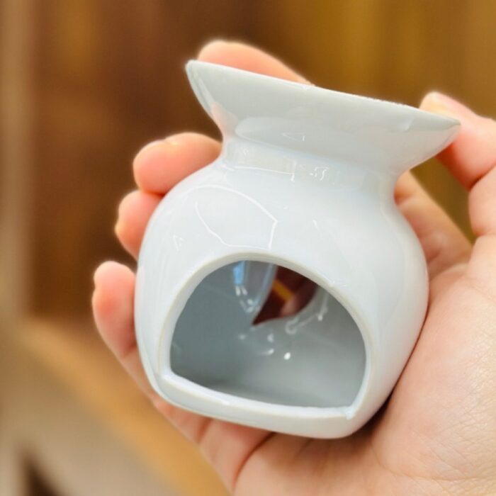 ⁦مبخرة بورسلان ابيض حجم صغير نجمة وهلال⁩ - الصورة ⁦3⁩