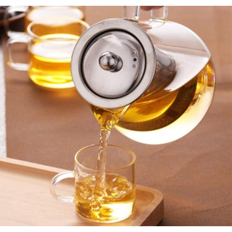 ⁦ابريق شاي مع مصفاة ستيل سعة 1300مل⁩ - الصورة ⁦1⁩