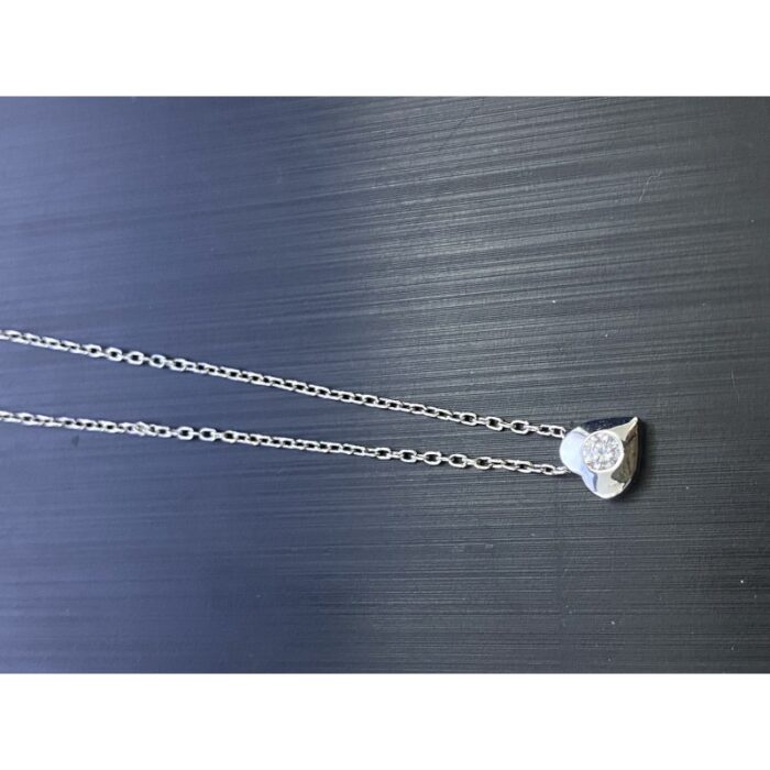 ⁦سنسال فضة قلب داخله خرزة عيار925⁩ - الصورة ⁦3⁩