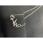 ⁦سنسال فضة نبض مع قلبين عيار925⁩ - الصورة ⁦3⁩