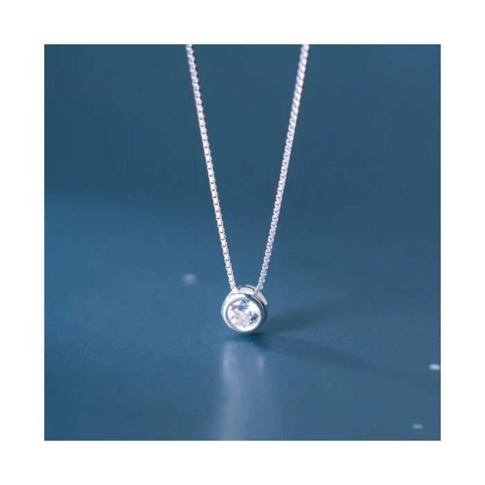 ⁦سنسال فضة دائرة بخرزة عيار925⁩ - الصورة ⁦4⁩