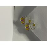 حلق فضة تيوتي اصفر عيار 925