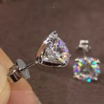 ⁦حلق فضة خرزة صغير قطر 5ملم عيار 925⁩ - الصورة ⁦2⁩