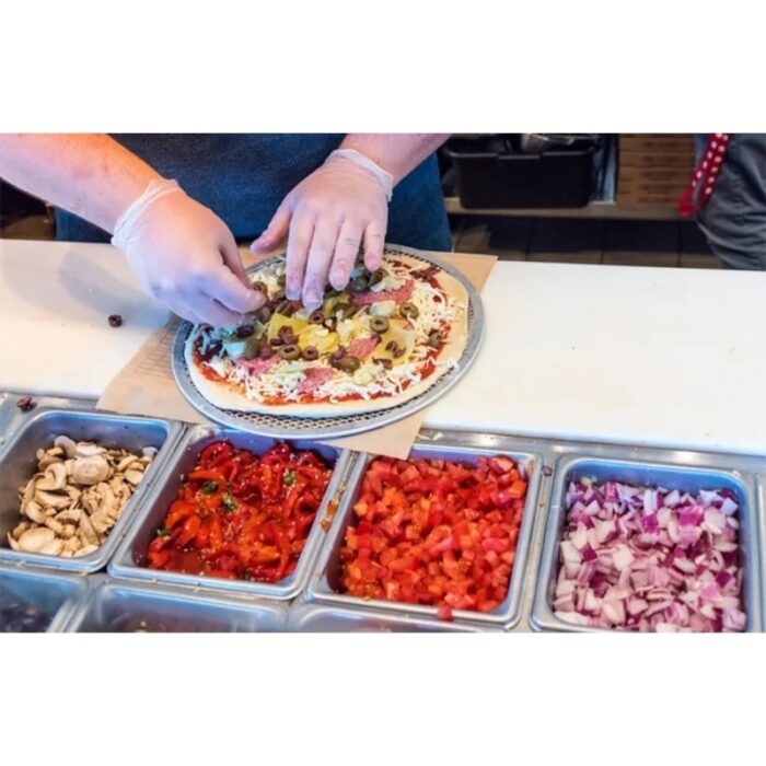 ⁦صينية بيتزا شبك ألمنيوم قطر 33سم⁩ - الصورة ⁦4⁩