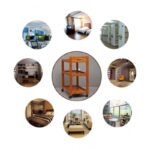 ⁦ترولي/ عرباية خشب ثلاث طبقات قياس 50*30وارتفاع 82⁩ - الصورة ⁦3⁩