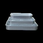 طقم 3صواني المنيوم مستطيل