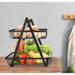 ⁦سلة فواكه طبقتين لون اسود⁩ - الصورة ⁦4⁩