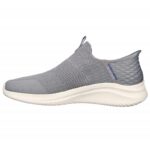 ⁦Skechers Men's Slip-ins: Ultra Flex 3.0 - Smooth Step Shoes - حذاء سكيتشرز سليب ان: الترا فليكس 3.0 – سموث ستيب للرجال لون رمادي وأبيض⁩ - الصورة ⁦5⁩