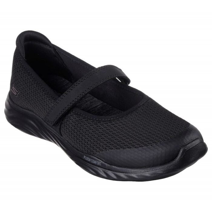⁦Skechers Women's On-The-GO Ideal Shoes - حذاء سكيتشرز اون-ذا-جو ايديال سليب أون للنساء لون أسود⁩ - الصورة ⁦2⁩