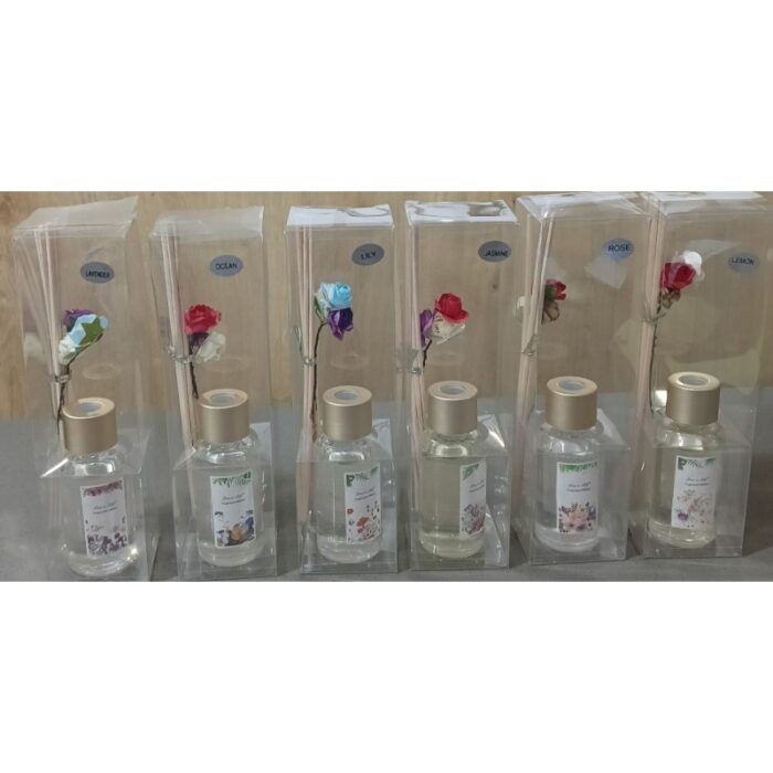 ⁦طقم معطرات ست قطع مع عيدان)lily/jasmine-lavender-rose-lemon-ocean-)⁩ - الصورة ⁦3⁩