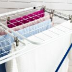 ⁦منشر غسيل حديد تركي ابيض وازرق⁩ - الصورة ⁦2⁩