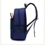 ⁦Children's backpack Kindergarten  - شنطة روضة صغير حجم 12 انش لون كحلي وتركواز⁩ - الصورة ⁦4⁩