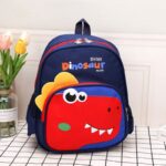 Children's backpack Kindergarten  - شنطة روضة تصميم تمساح حجم 12 انش لون كحلي وأحمر