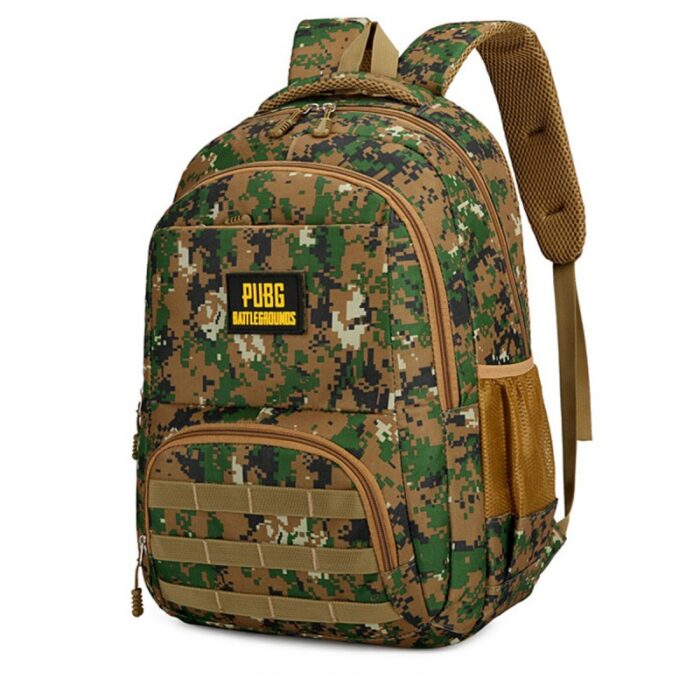 ⁦PUBG Tactical Backpack - شنطة وحقيبة ظهر لعبة بابجي متعددة الاستخدام للأعمال وللمدارس لون أخضر مموه⁩ - الصورة ⁦2⁩