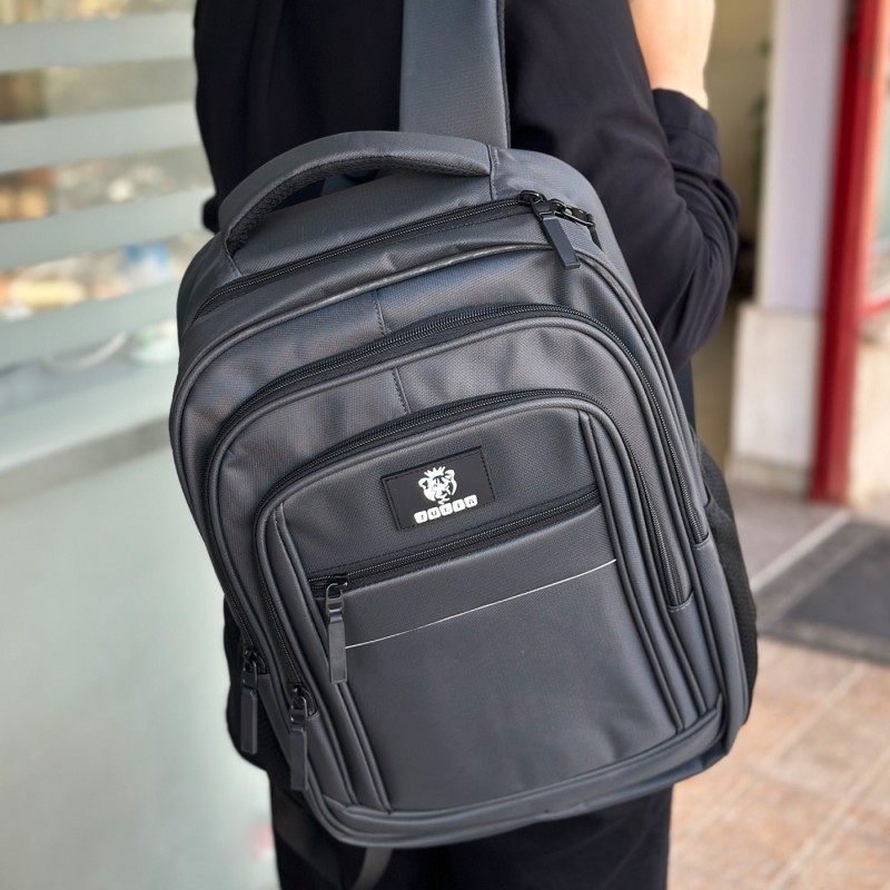 10323054_67db7b7a9025e شنطة مدرسة 16 انش لون رمادي - الصورة 1