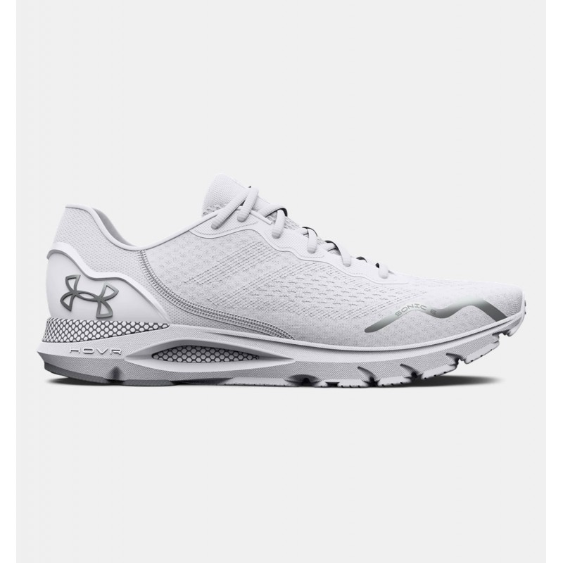 ⁦Under Armour Men's HOVR Sonic 6 Running Shoes - حذاء أندر آرمر هوفر ستونيك 6 رانينج للرجال لون أبيض وفضي⁩ - الصورة ⁦1⁩