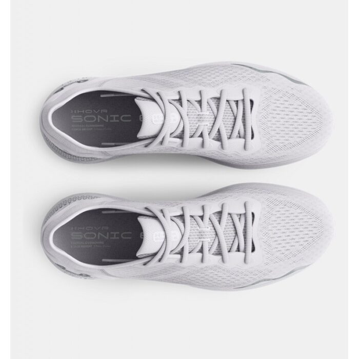 ⁦Under Armour Men's HOVR Sonic 6 Running Shoes - حذاء أندر آرمر هوفر ستونيك 6 رانينج للرجال لون أبيض وفضي⁩ - الصورة ⁦4⁩