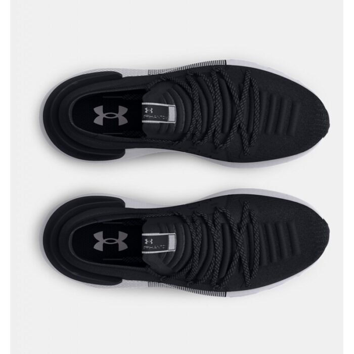 ⁦Under Armour Women's UA HOVR™ Phantom 3 Running - حذاء أندر آرمر هوفر فانتوم 3 رانينج للنساء لون أسود وأبيض⁩ - الصورة ⁦3⁩