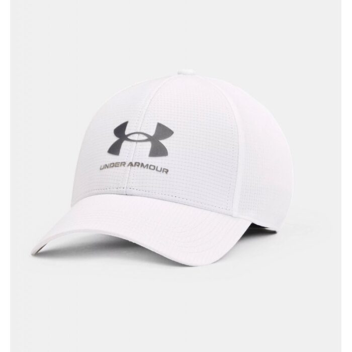 10323238_67db7bfa4cdf6 Under Armour Men's UA Iso-Chill ArmourVent Stretch Cap- طاقية وقبعة أندر آرمر ايسو-تشيل ارمر فنت سترتش للرجال لون أبيض - الصورة 1