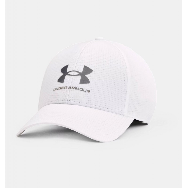 ⁦Under Armour Men's UA Iso-Chill ArmourVent Stretch Cap- طاقية وقبعة أندر آرمر ايسو-تشيل ارمر فنت سترتش للرجال لون أبيض⁩ - الصورة ⁦1⁩