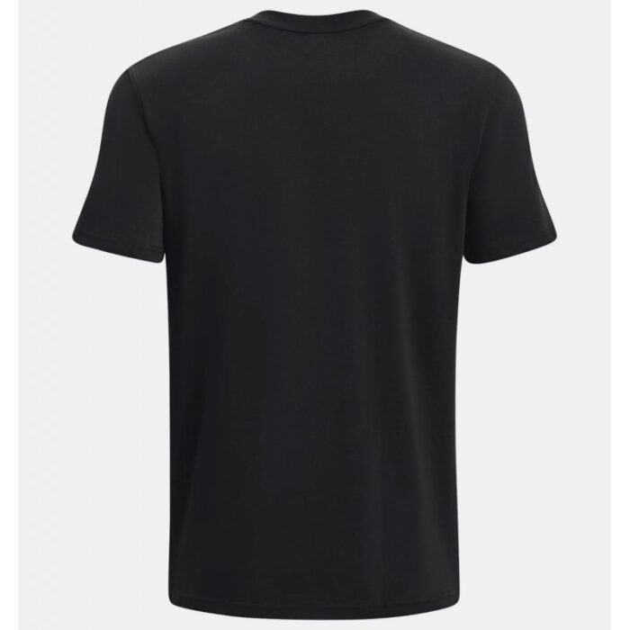⁦Under Armour Men's Logo Embroidered Heavyweight Short Sleeve T-Shirt - تيشيرت أندر آرمر لوجو امبرويدرد هيفي ويت للرجال لون أسود⁩ - الصورة ⁦6⁩