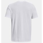 ⁦Under Armour Men's Logo Embroidered Heavyweight Short Sleeve T-Shirt - تيشيرت أندر آرمر لوجو امبرويدرد هيفي ويت للرجال لون أبيض⁩ - الصورة ⁦6⁩