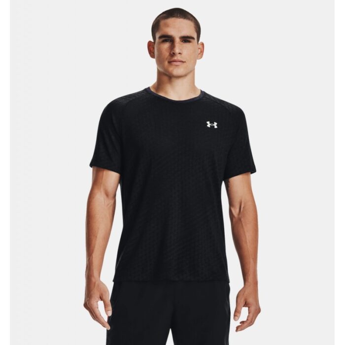 10323439_67db7c77caea0 Under Armour Men's Streaker Runclipse Short Sleeve T-Shirt - تيشيرت أندر آرمر ستيكر رن بأكمام قصيرة للرجال لون أسود - الصورة 1