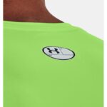⁦Under Armour Men's HeatGear Fitted Short Sleeve T-Shirt - تيشيرت أندر آرمر هيت-جير ارمر فيتد بأكمام قصيرة للرجال لون أخضر⁩ - الصورة ⁦4⁩