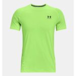 ⁦Under Armour Men's HeatGear Fitted Short Sleeve T-Shirt - تيشيرت أندر آرمر هيت-جير ارمر فيتد بأكمام قصيرة للرجال لون أخضر⁩ - الصورة ⁦5⁩