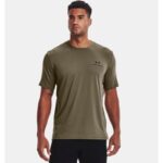 Under Armour Men's RUSH Energy Short Sleeve T-Shirt - تيشيرت أندر آرمر رش اينيرجي للرجال لون زيتي