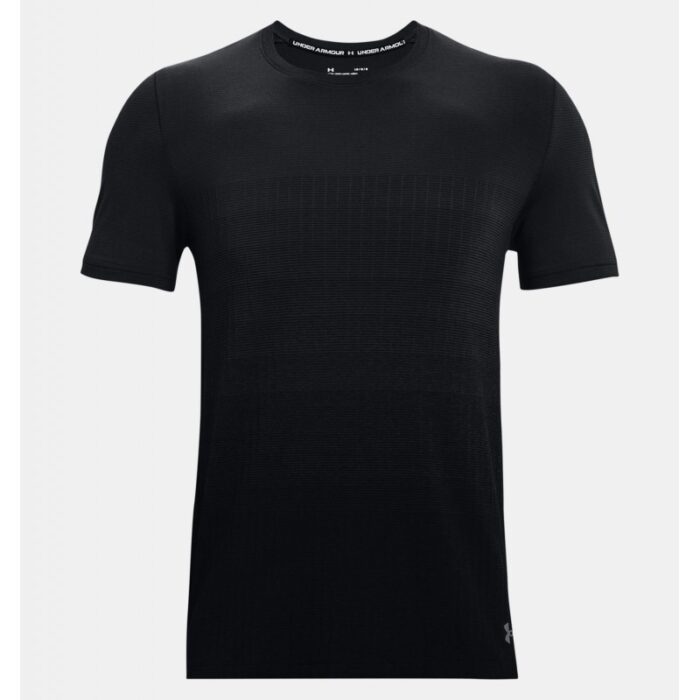 ⁦Under Armour Men's Seamless Lux Short Sleeve T-Shirt - تيشيرت أندر آرمر سيملس لوكس بأكمام قصيرة للرجال لون أسود⁩ - الصورة ⁦5⁩